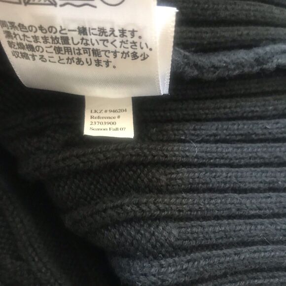 VTG Y2k Eddie Bauer Women L V-Neck L/S Heavy Cotton Cable Knit Sweater Fisherman - Picture 7 of 10